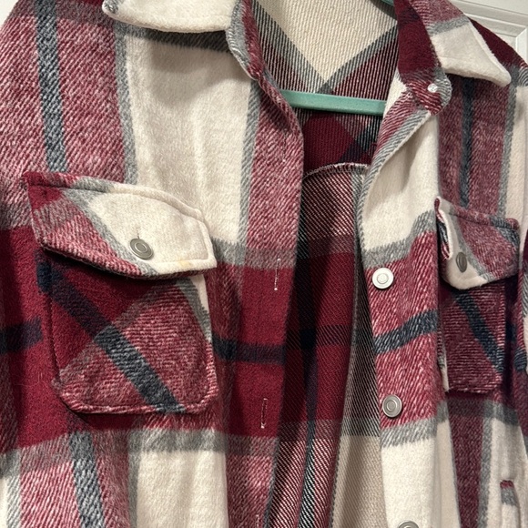 Plaid Button-Up Jacket - Picture 2 of 5